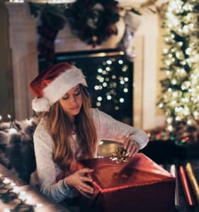 Girl Gift Wrapping for Christmas